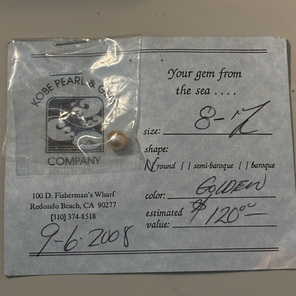 Golden Pearl from Kobe Pearl & Company